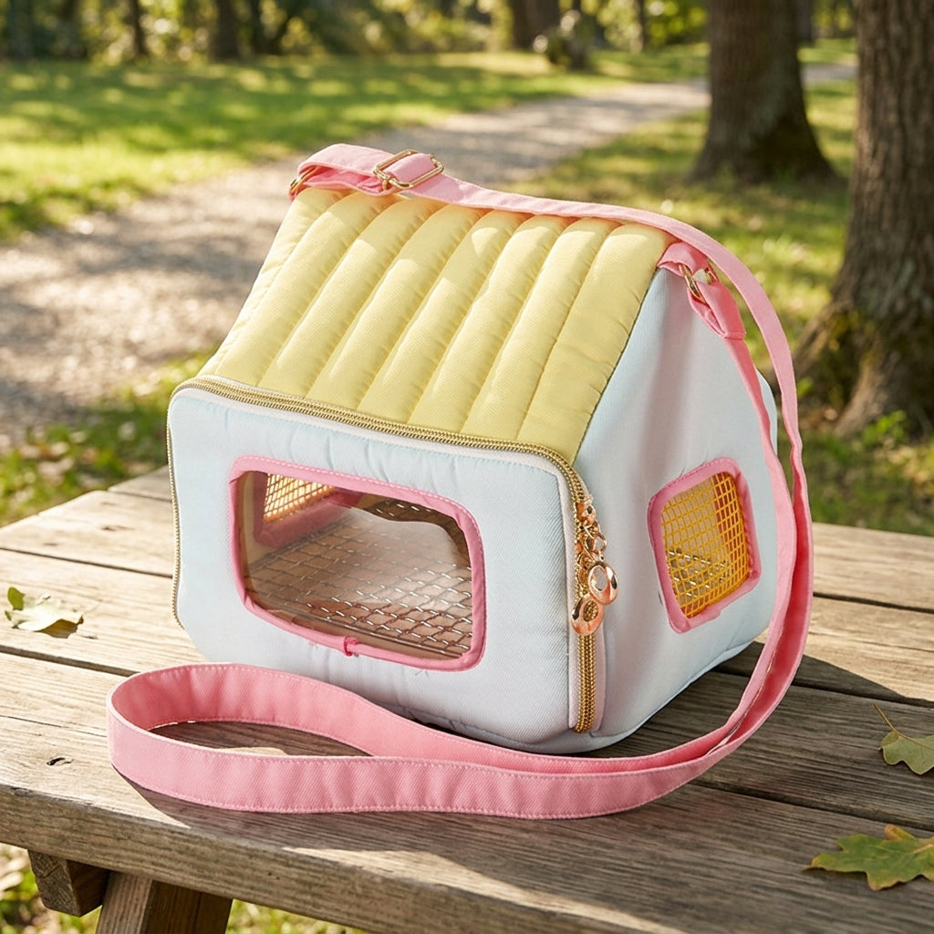 Parrot Travel Bag for Cockatiel and Parakeet, Bird Outing Bag with Standing Perch, Removable Tray, Shoulder Strap, Outdoor Small Bird Carrier