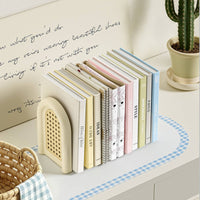 Desktop Bookends Freestanding Bookends with Arched Frame Book End Compact Book Stopper Space-Saving for Students, Study Desks