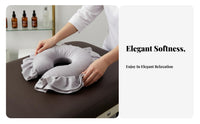 C-Shaped D Face Cradle Pillow Removable and Washable Cover Massage Table Face Soft Support Soft Textile Massage Table Headrest Pad for Estheticians