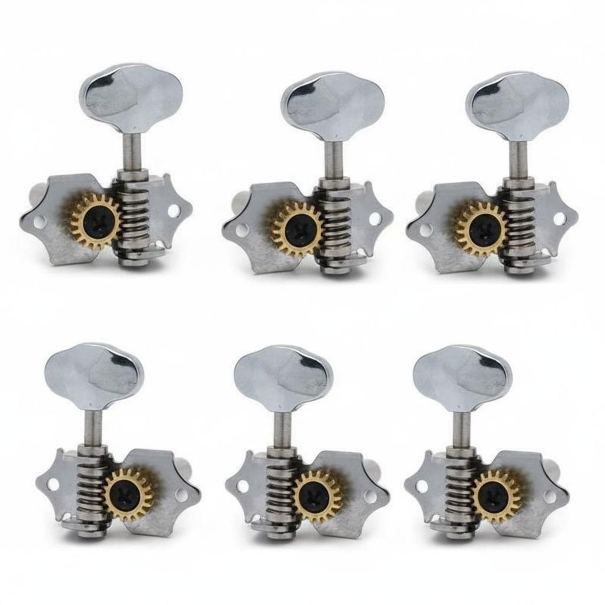 Guitar Machine Heads   3 on a Plate Tuning Mechanisms Metal Construction Musical Instrument Part for Guitarists, Luthiers