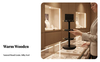 3-Tier Rotating Jewelry Stand Rotatable Wooden Jewelry Display Stand Rotating Necklace Tree Versatile for Vanity