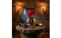 Roman Fighter Helmet Aged Metal Look Costume Accessory for Role-Play