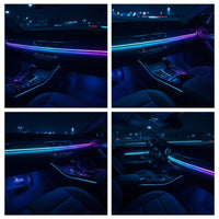 Plug and Play Interior Car Led Strip Lights RGB Car Interior Light with App Control Multicolor Ambient Light Kit with Handheld Controller Dynamic for Drivers, Dashboard, Door Trim, Footwell