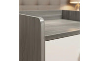 Rounded Corners Modern Bedside Cabinet Large Capacity Small Nightstand with Drawer Bedside Storage Shelf for Dorm Room
