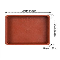 Plant Saucers in Frosted Resin, Heavy Duty Drip Tray with Raised Edge, Garden Water Tray and Plant Trays for Outdoor Balcony Floor Use
