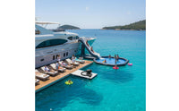 Multi-Person Capacity Yacht Swim Platform Long-Lasting & Puncture Resistant Inflatable Swim Platform Heavy-Duty Inflatable Floating Dock Portable & Lightweight for Families, Yachting, Lake, Ocean, Beach Parties