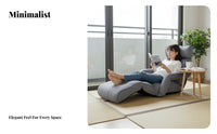 Foldable Design Folding floor Chair Japanese and design Legless floor Chair Adjustable Spinerest Lounge Seat Spine Spinerest for Students, Adults, Readers, Bay seating area, Bedroom, perusing, Living Room