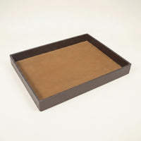 Jewelry Display Tray Leatherette Jewelry Storage Tray Velvet Lined Rectangular for Vanity, Dresser