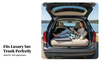 Portable SUV Trunk Sleeping Pad Anti-Slip Bottom SUV Air Mattress Suede Material Self-Inflating Car Mattress Wear-Resistant for Travelers, Families, Outdoor Enthusiasts