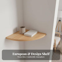 Space-Saving Quarter-Circle Floating Shelf Minimalist Design Small Item Stand Multi-Purpose Wall Decoration Easy Installation for Homeowners, Collectors, Living Room, Bedroom, Home Office, Bathroom
