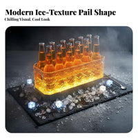Lighted Ice Container 7 Color Changing Lights Glowing Beer Container Glowing Drink Chiller Sturdy Plastic Brightness up Drink