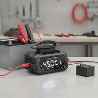Smart Battery Charger Portable Battery Charger with Clamps Allall-Encompassing Powerful for Car Owners, Garage, Travel