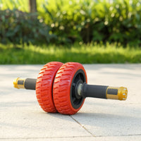 Abdominal Roller Wheel Non-Slip Fitness Wheel with double Wheels Portable Fitness Equipment for Beginners, Home Gym, Outdoor Workouts, Office