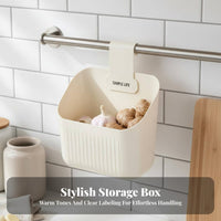 Ginger Garlic Storage Container Multi-Functional Hanging Storage Basket Space-Saving Kitchen Spice Basket for Pantry