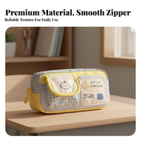 Cute Cartoon Pencil Bag Multiple Compartments Korean Aesthetic Pen Bag Portable Large Capacity Stati Single Ry Pouch for Teen Girls, Kids, School