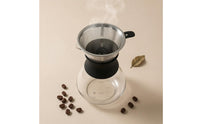 Heat-Resistant Sleeve Mesh Filter Coffee Pot Measurement Markings Glass Pour over Brewer
