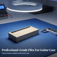 3 Pieces 4 Gauge Slots Crystal Guitar Fret File Works on All Frets Fret End Dressing File High Performance Filing for Guitarists