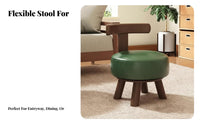 Swivel Ottoman Wooden Construction Padded Comfort for Child Seating