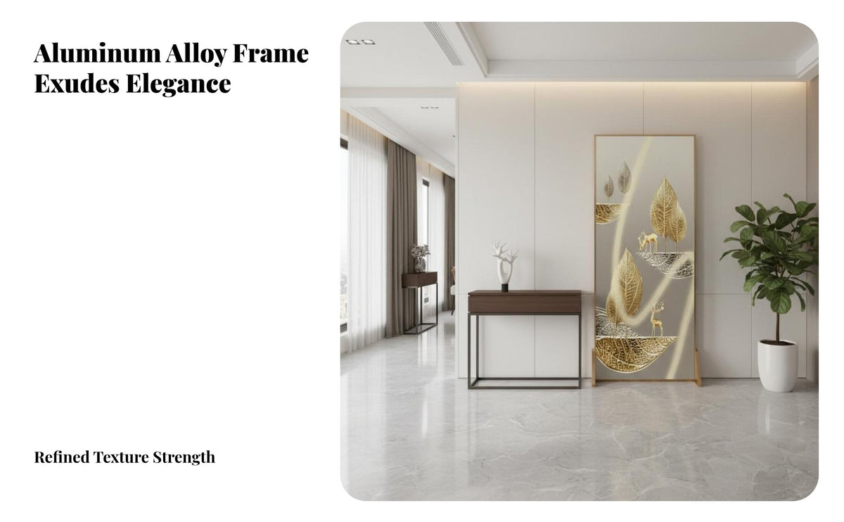 Movable Design Freestanding Art Panel Light Luxury Aesthetic Room Divider Lightweight Privacy Screen Double Purpose for Homeowners, Interior Designers, Separate Ice Workers, Entryway, Bedroom, Studio Apartment