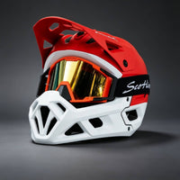 Safety Full Face Mountain Bike Helmet Customizable Fit Full Face Bike Helmet Rugged Impact Resistant for Trail Riding