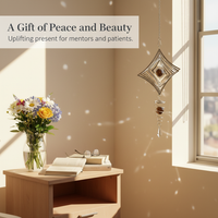 Dream Catcher Mandala Wind Chime DIY Kit with Rotating Butterfly Pendant for Indoor/Outdoor Decor