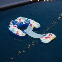 U-Shaped Water Hammock Portable Sun-Powered Pool Raft Compact Inflatable Buoyant Chair for Adults