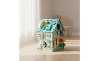 Wooden Busy House Fine Motor Activity House Interactive Child-Led Toy Learning for Preschoolers