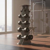 5 Pair Dumbbell Rack Black Vertical Dumbbell Rack Curved Holders for Fitness Room
