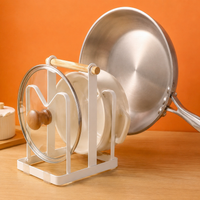 Pot Lid Kitchen Cupboard Organiser, Pot Lid Rack, Pan Organiser for Cupboard, Small Kitchen Storage Solution
