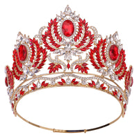 Luxury Rhinestone Crown for Bride, Beauty Pageant, Baroque Queen Party