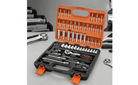53 Pieces Socket Wrench Tool Kit Automotive Socket Set with Ratchets Mechanical Mechanics Tool Set for Home Mechanics, Garage, Roadside