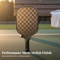 Racket Non-Slip Grip Carbon Fiber Racket Large Sweet Area for Intermediate Participants, Adults, Recreational Play, Outdoor, Practice