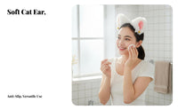 Fuzzy Cat Ear Headband Cute Furry Cat Ears Headband Furry Feline Ears for Women, Live Streamers, Costume Parties, Photoshoots