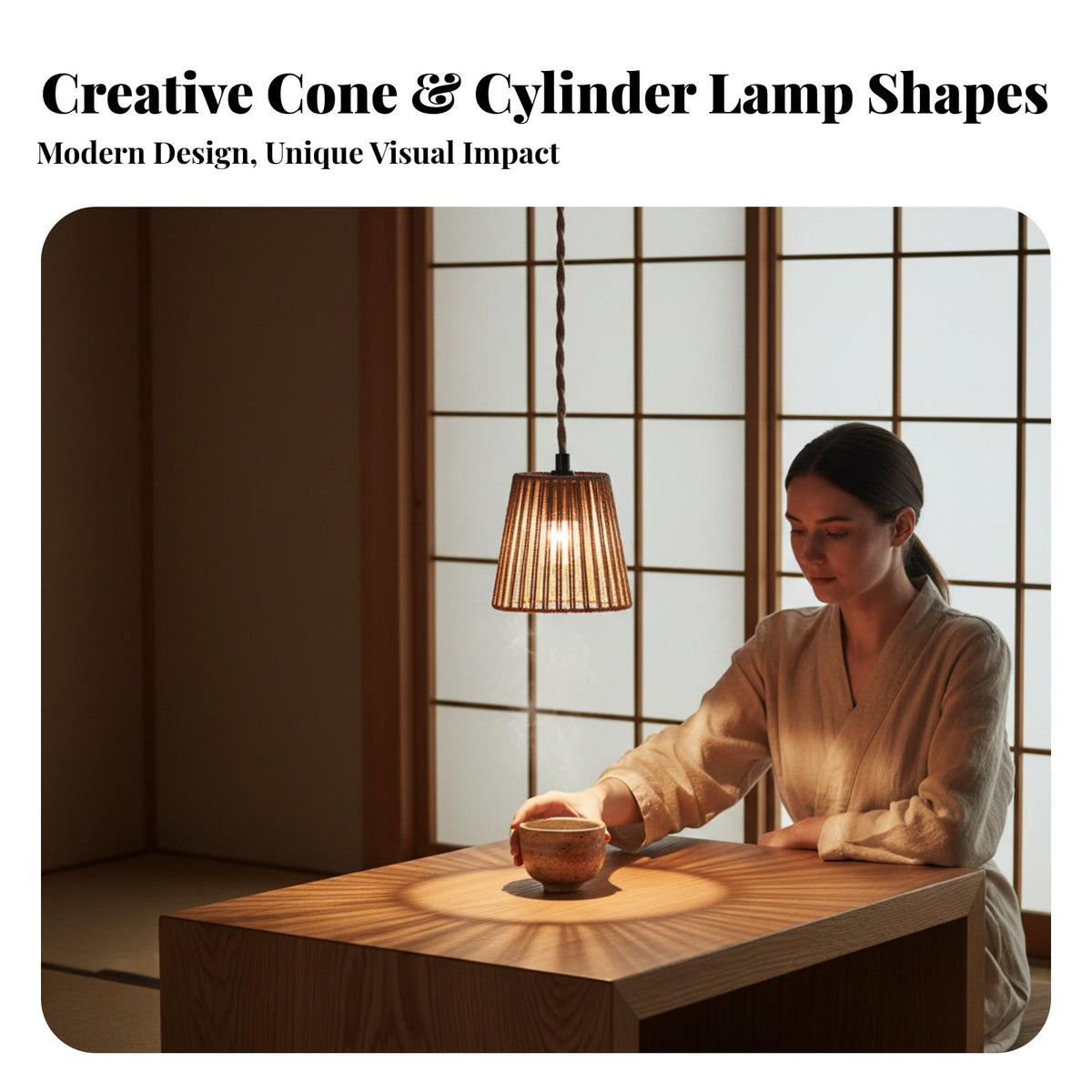 Woven Paper Rope Hanging Lamp Handwoven Rustic Simplicity Design Ceiling Lamp Indoor Lighting Minimalist Design