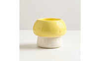 Ceramic Bird Feeding Bowl Dishwasher Mushrooms Bird Dish Glazed Ceramic Feeding Dish for Small Parrots