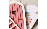 Nordic Design Wooden Fairy Door Cute Fairy Door Set Educational Children's Play Set Miniature for Children, Playroom, Desktop, Desk