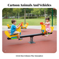 Colorful creatureShaped coil bouncer Weather-withstandant coil bouncer sturdyDuty Playground play apparatus for young children, Preschoolers, Parents, Kindergarten, Schoolyard, public community center, Backyard