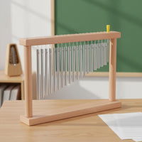 Single Row Bar Chimes Metal Wind Chime with Wooden Frame Professional Bar Chime for Teachers, Home