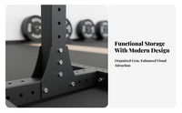Heavy Duty Barbell and Plate Storage Rack Stable Base Weight Plate and Bar Holder Space Saving Design Standard Weight Storage Rack Long-Lasting Construction