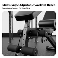 Foldable Dumbbell Bench Heavy-Duty Steel Frame Multi-Functional Exercise Bench Comfortable Thick Padding Strength Training Equipment for Bodybuilders