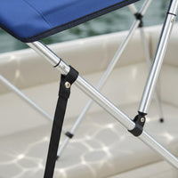 Protection Bimini Top Rustproof Frame Boat Sunshade Canopy Long-Lasting Construction Boat Sun Shade Adjustable Poles for Cruising