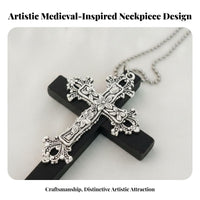 Large Cross medallion Original Design Statement Cross medallion chain Intricate Detailing