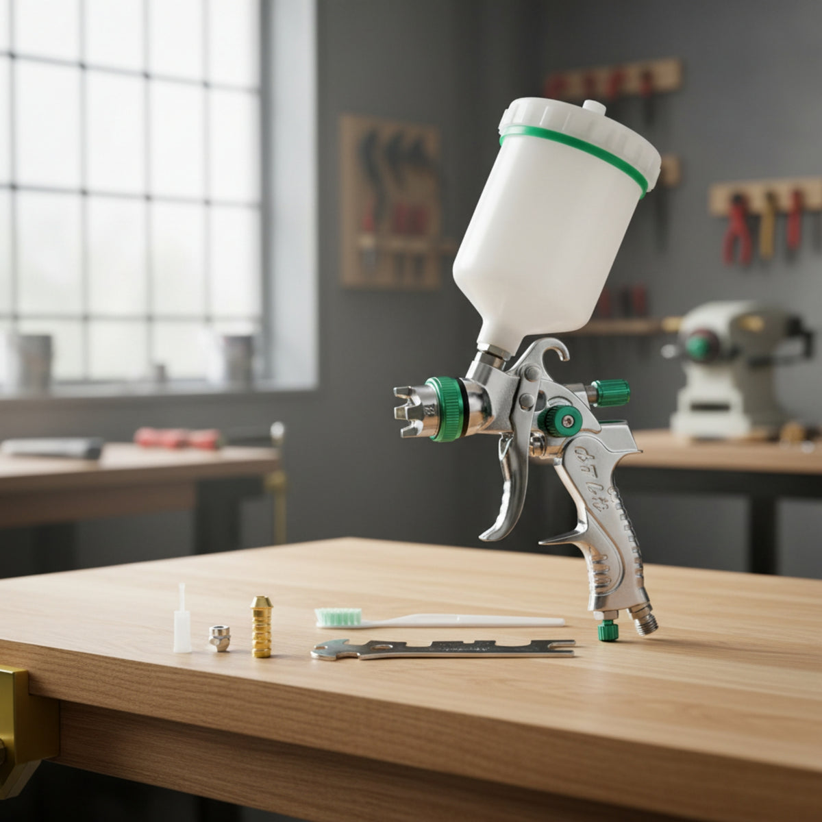 HVLP Adjustable Top-Feed Feed Metal Paint Sprayer for Painters, Mechanics, Automotive Refinishing, Workshops, Metalwork