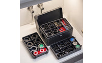 With Trays Three-Layer Repair Case Portable Compartment Box for Plumbers, Homeowners, Workshop
