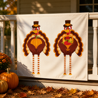 Thanksgiving Outdoor Decorative Banner Flag for Autumn Harvest Festival Party Decor