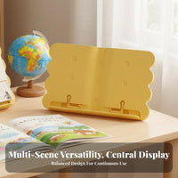Foldable Design Adjustable Reading Stand Multi-Angle Adjustment Adjustable Document Holder Multifunctional Study Accessory Space-Saving for Book Lovers, Professionals, Desk, School, Bedroom, Office