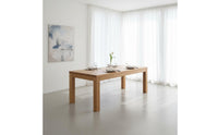 Solid Wood Dining Table Sturdy Frame Modern Minimalist Dining Table Rounded Corners Wooden Study Desk for Living Room, Home Office