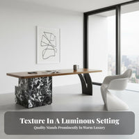 Integrated Tea Table hardwood Wood Construction Office Furniture Modern Minimalist aesthetic for managements, Living Room, Holiday Gatherings, Parties
