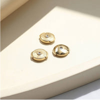 Replacement Earring Back with Silicone Insert Polished Disc Earring Back Non-Slip Fastener Comfortable for DIY Jewelers