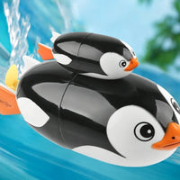 Cartoon Eyes Electric Swimming Penguin Toy Rounded Edges Electric Penguin Toy Waterproof Floating Animal Bath Set Motorized